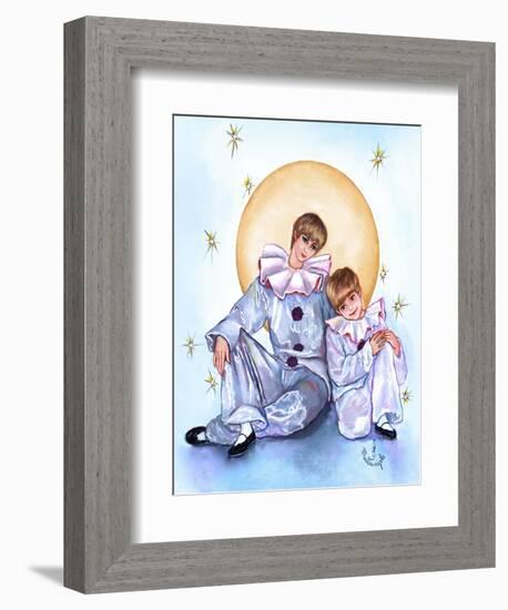 Big and Little Pierrots-Judy Mastrangelo-Framed Giclee Print