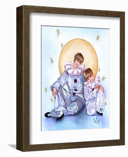 Big and Little Pierrots-Judy Mastrangelo-Framed Giclee Print