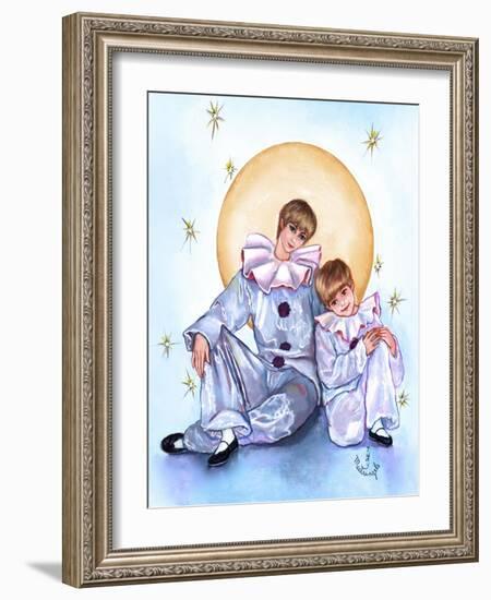 Big and Little Pierrots-Judy Mastrangelo-Framed Giclee Print