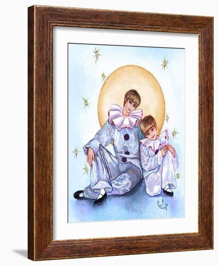 Big and Little Pierrots-Judy Mastrangelo-Framed Giclee Print