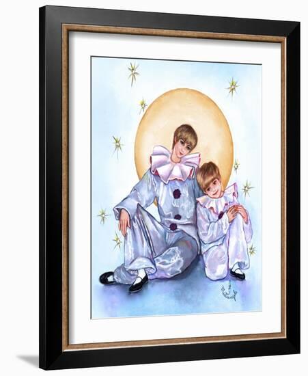 Big and Little Pierrots-Judy Mastrangelo-Framed Giclee Print