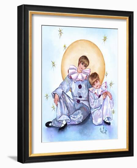 Big and Little Pierrots-Judy Mastrangelo-Framed Giclee Print