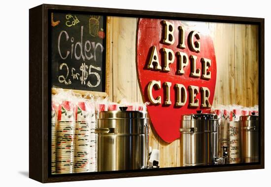 Big Apple Cider for Sale at the Christmas Market in Bryant Park,-Sabine Jacobs-Framed Premier Image Canvas