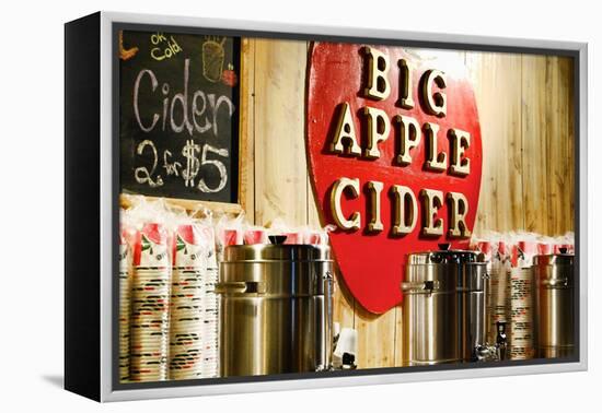 Big Apple Cider for Sale at the Christmas Market in Bryant Park,-Sabine Jacobs-Framed Premier Image Canvas