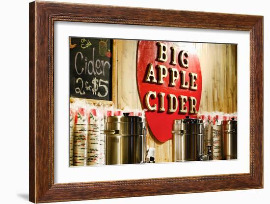 Big Apple Cider for Sale at the Christmas Market in Bryant Park,-Sabine Jacobs-Framed Photographic Print