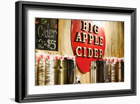 Big Apple Cider for Sale at the Christmas Market in Bryant Park,-Sabine Jacobs-Framed Photographic Print