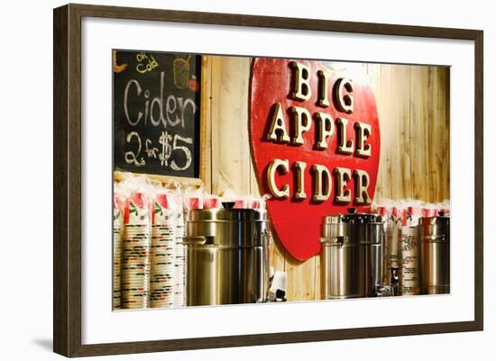 Big Apple Cider for Sale at the Christmas Market in Bryant Park,-Sabine Jacobs-Framed Photographic Print