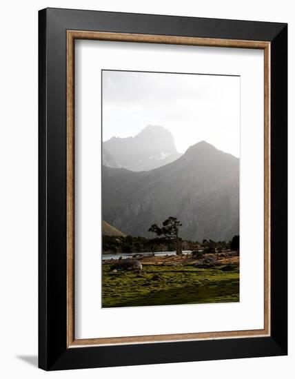 Big avalanche in the remote and spectacular Fann Mountains, part of the western Pamir-Alay-David Pickford-Framed Photographic Print