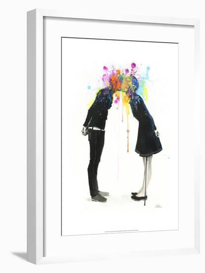 Big Bang Kiss-Lora Zombie-Framed Art Print