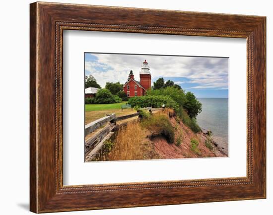 Big Bay Lighthouse Michigan-null-Framed Premium Giclee Print