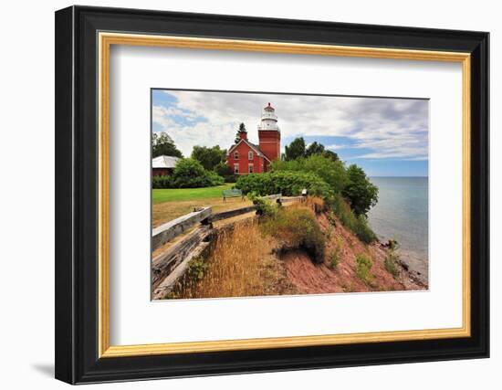 Big Bay Lighthouse Michigan-null-Framed Premium Giclee Print