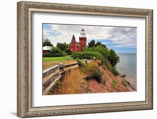 Big Bay Lighthouse Michigan-null-Framed Art Print