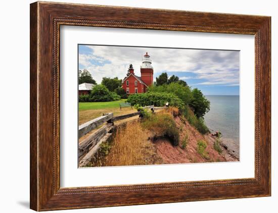 Big Bay Lighthouse Michigan-null-Framed Art Print