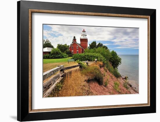 Big Bay Lighthouse Michigan-null-Framed Art Print