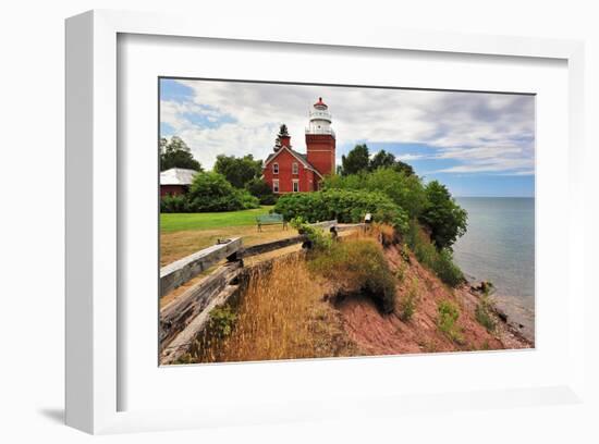 Big Bay Lighthouse Michigan-null-Framed Art Print