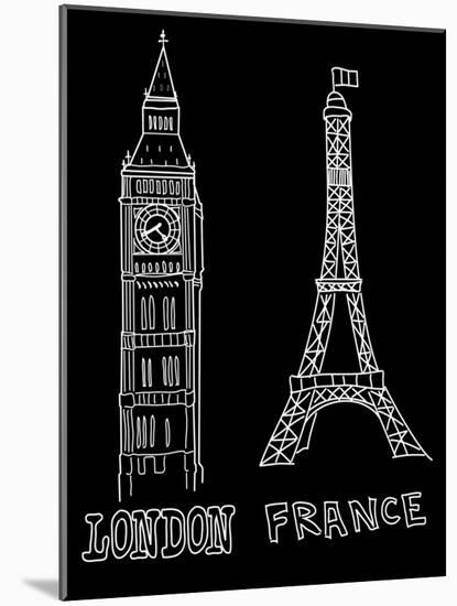 Big Ben and Eiffel Tower-Alisa Foytik-Mounted Art Print