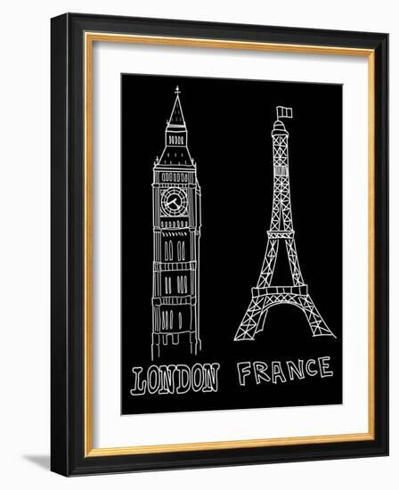 Big Ben and Eiffel Tower-Alisa Foytik-Framed Art Print