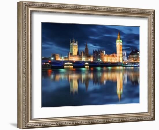 Big Ben and Houses of Parliament at Evening, London, Uk-TTstudio-Framed Photographic Print