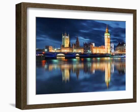Big Ben and Houses of Parliament at Evening, London, Uk-TTstudio-Framed Photographic Print