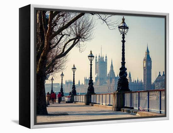 Big Ben and Houses of Parliament in London, UK-sborisov-Framed Premier Image Canvas