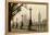 Big Ben And Houses Of Parliament, London In Fog-tombaky-Framed Stretched Canvas