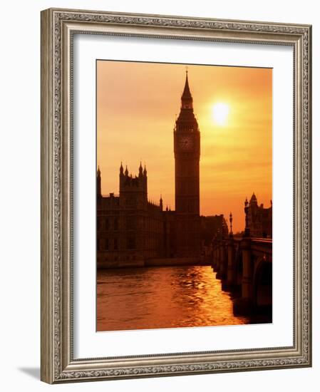 Big Ben and Houses of Parliament, Unesco World Heritage Site, London, England-Kathy Collins-Framed Photographic Print