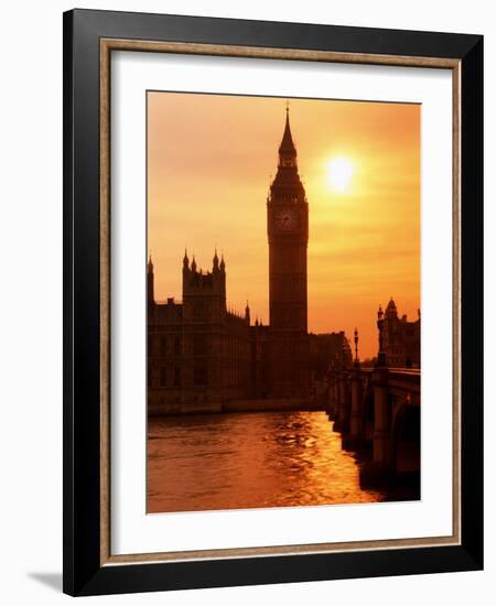 Big Ben and Houses of Parliament, Unesco World Heritage Site, London, England-Kathy Collins-Framed Photographic Print