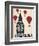 Big Ben and Red Hot Air Balloons-Fab Funky-Framed Art Print