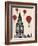 Big Ben and Red Hot Air Balloons-Fab Funky-Framed Art Print