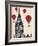 Big Ben and Red Hot Air Balloons-Fab Funky-Framed Art Print