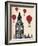 Big Ben and Red Hot Air Balloons-Fab Funky-Framed Art Print