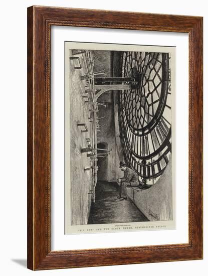 Big Ben and the Clock Tower, Westminster Palace-Charles Paul Renouard-Framed Premium Giclee Print