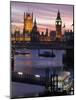 Big Ben and the Houses of Parliament Seen across the River Thames from Waterloo Bridge at Sunset-Julian Love-Mounted Photographic Print