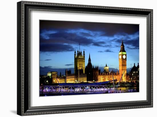 Big Ben and the Houses of Parliament, Thames River, London, England-Richard Wright-Framed Photographic Print