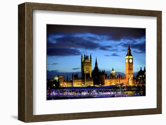 Big Ben and the Houses of Parliament, Thames River, London, England-Richard Wright-Framed Photographic Print