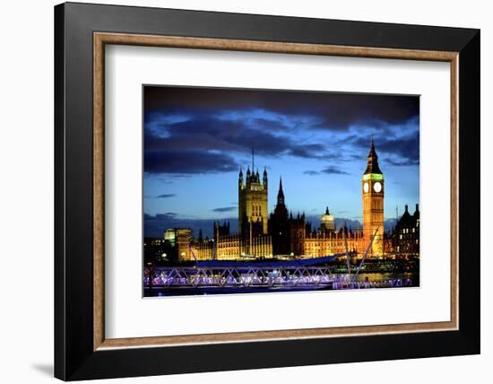 Big Ben and the Houses of Parliament, Thames River, London, England-Richard Wright-Framed Photographic Print