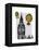 Big Ben and Vintage Hot Air Balloons-Fab Funky-Framed Stretched Canvas