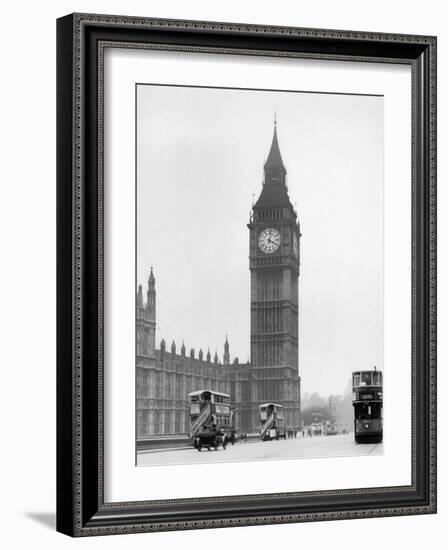 Big Ben and Westminister Bridge circa 1930-null-Framed Photographic Print