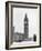 Big Ben and Westminister Bridge circa 1930-null-Framed Photographic Print