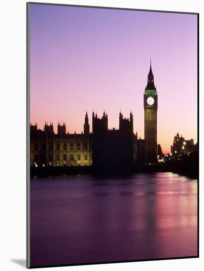 Big Ben at Dusk in London, England-null-Mounted Photographic Print