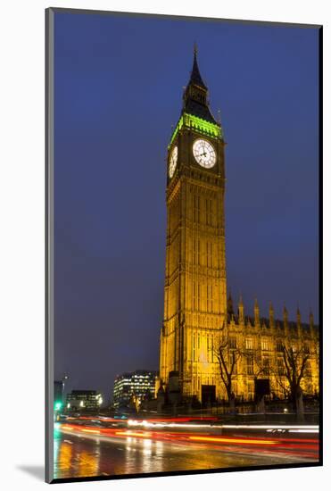 Big Ben at Dusk, London, England, United Kingdom-Charles Bowman-Mounted Photographic Print