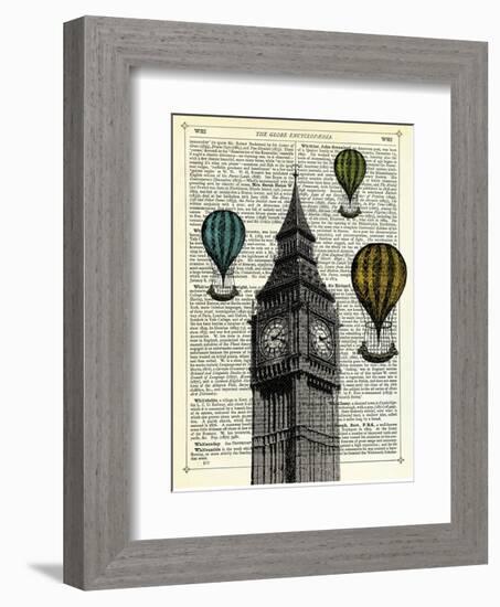 Big Ben & Balloons-Marion Mcconaghie-Framed Art Print