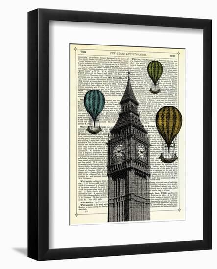 Big Ben & Balloons-Marion Mcconaghie-Framed Art Print