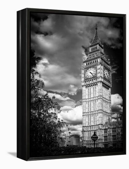 Big Ben - City of London - UK - England - United Kingdom - Europe - Black and White Photography-Philippe Hugonnard-Framed Premier Image Canvas