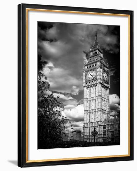 Big Ben - City of London - UK - England - United Kingdom - Europe - Black and White Photography-Philippe Hugonnard-Framed Photographic Print