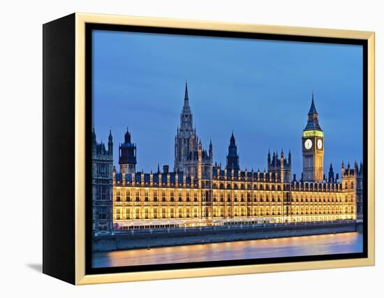 Big Ben Clock Tower and Houses of Parliament-Rudy Sulgan-Framed Premier Image Canvas
