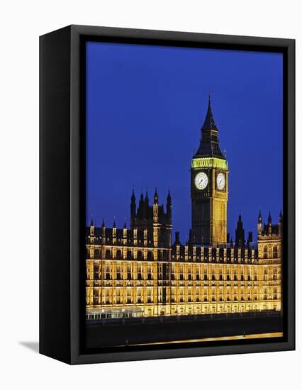 Big Ben Clock Tower and Houses of Parliament-Rudy Sulgan-Framed Premier Image Canvas