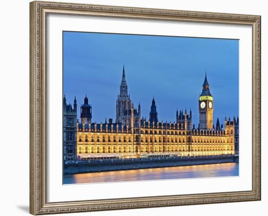 Big Ben Clock Tower and Houses of Parliament-Rudy Sulgan-Framed Photographic Print