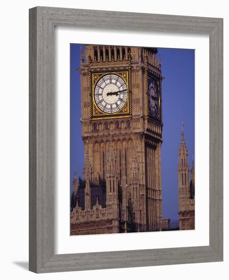 Big Ben Clock Tower, London, England-Robin Hill-Framed Photographic Print