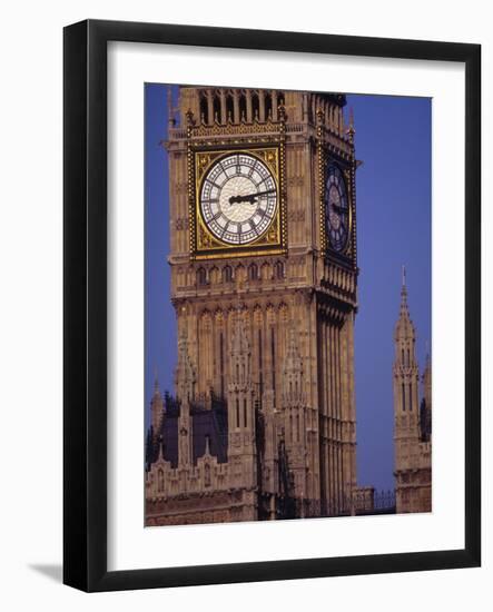 Big Ben Clock Tower, London, England-Robin Hill-Framed Photographic Print